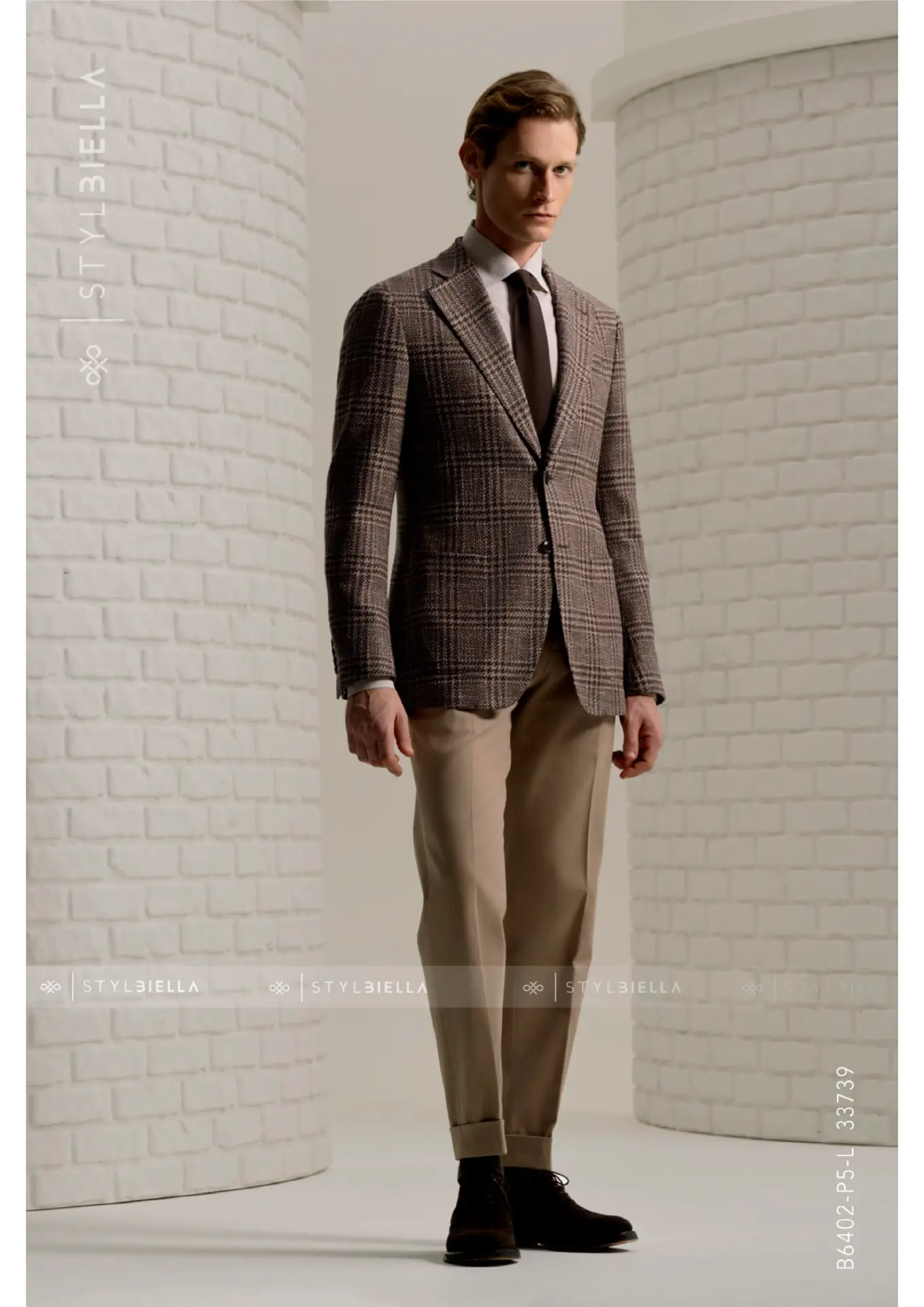 Brown Glen Check Sport Coat - Stylbiella
