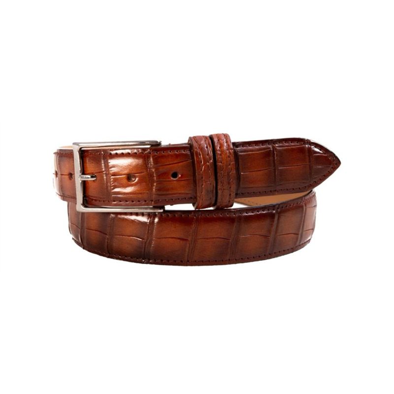 Cognac Genuine Alligator Belt No. 500