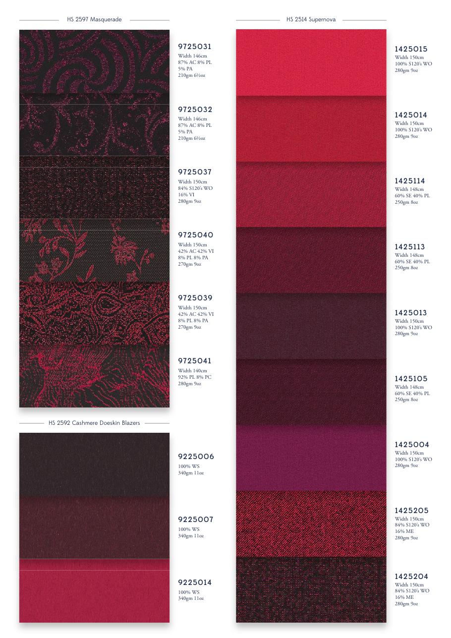 Holland & Sherry The Red & Burgundy Edit swatch page 4