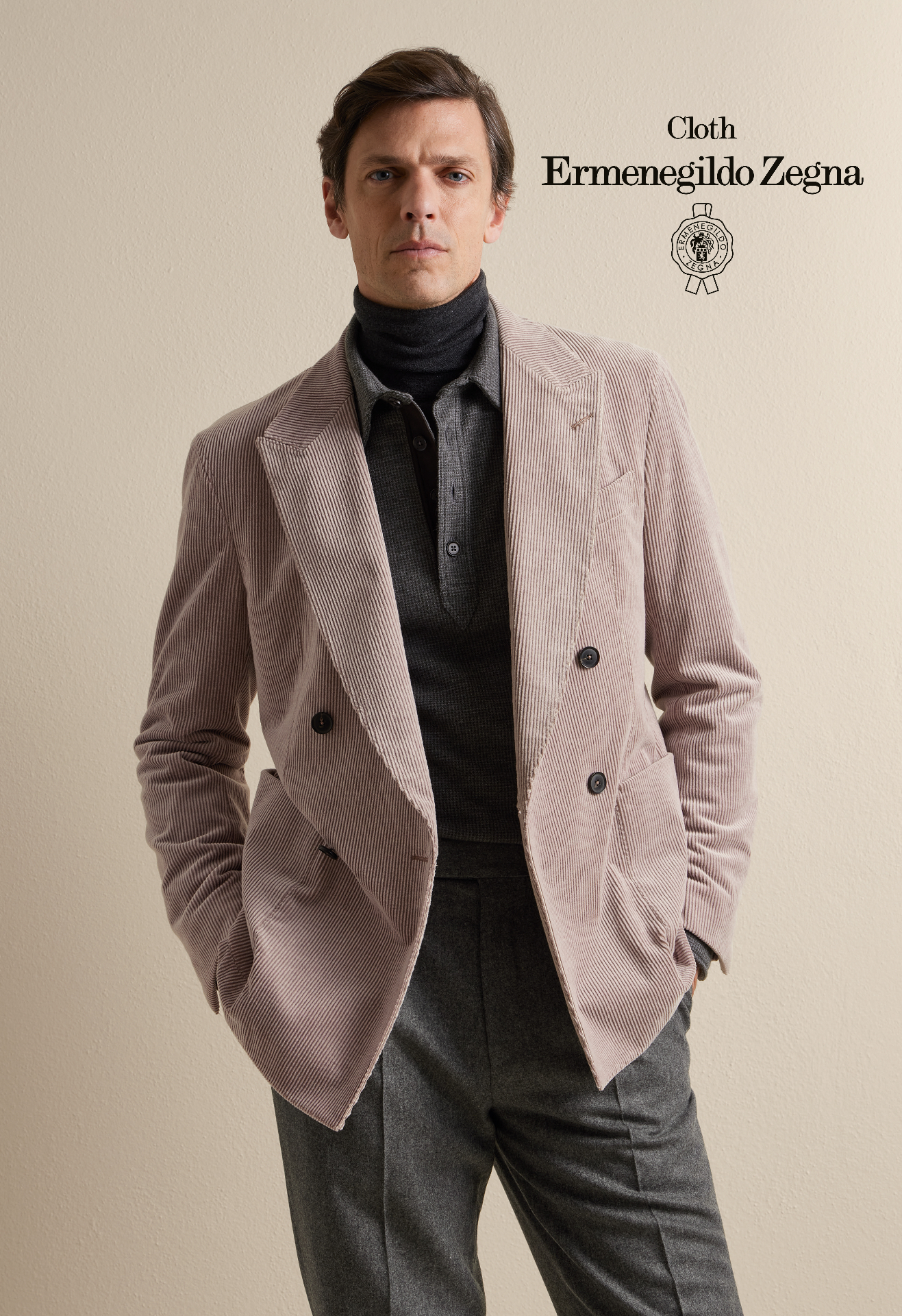 Cloth Ermenegildo Zegna Rose corduroy double-breasted blazer