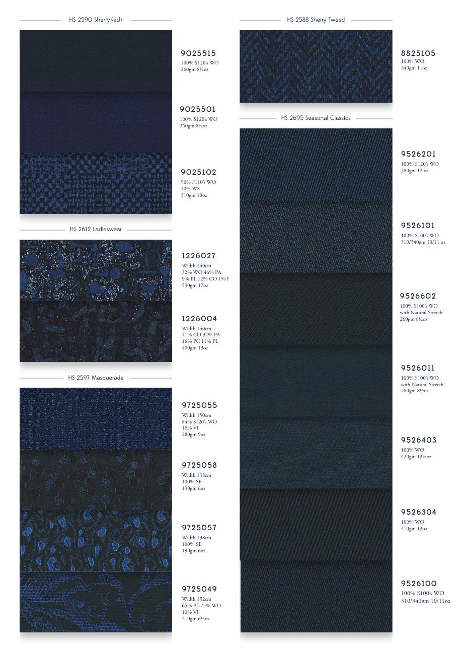 Holland & Sherry The Navy Blue Edit swatch page 3