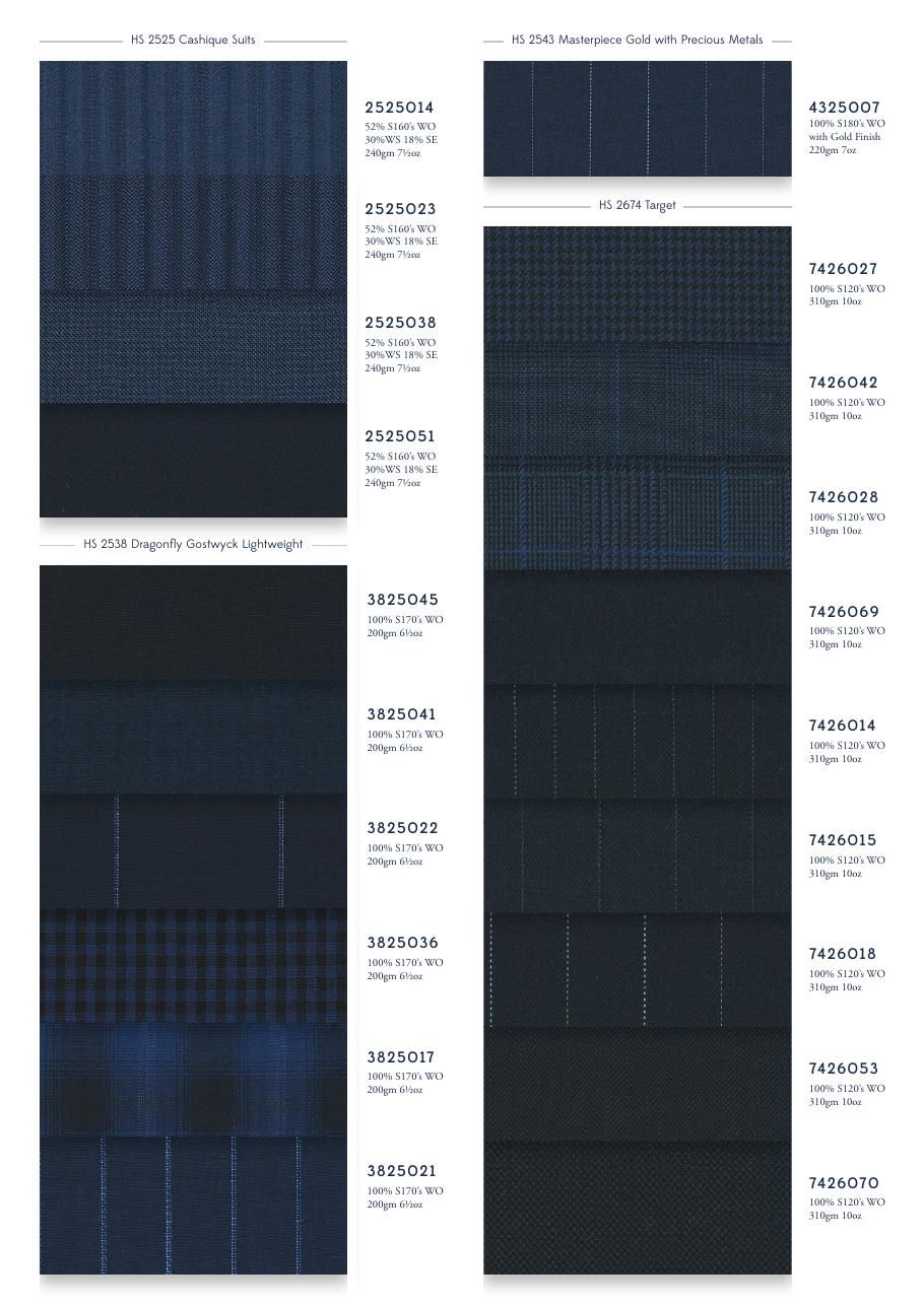 Holland & Sherry The Navy Blue Edit swatch page 2