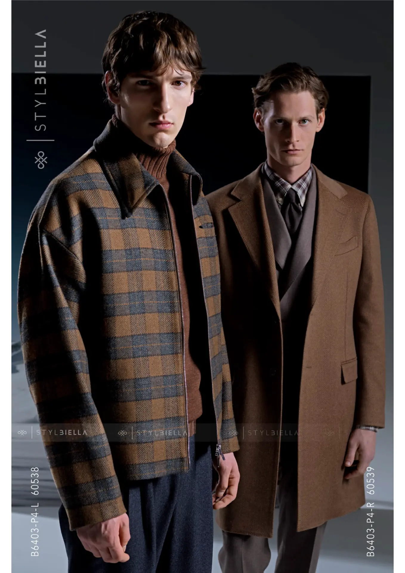 Brown Check Wool Blouson - Stylbiella