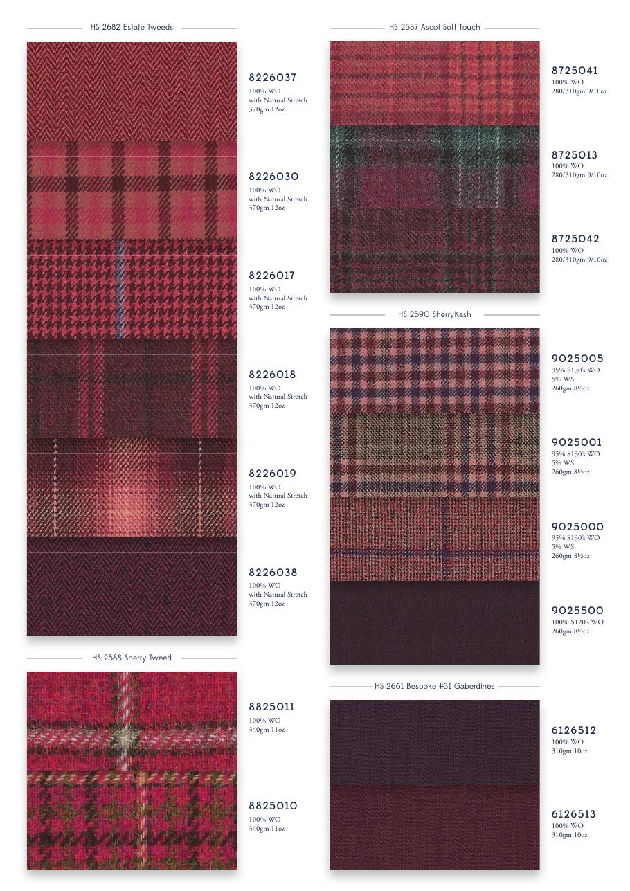 Holland & Sherry The Red & Burgundy Edit swatch page 3