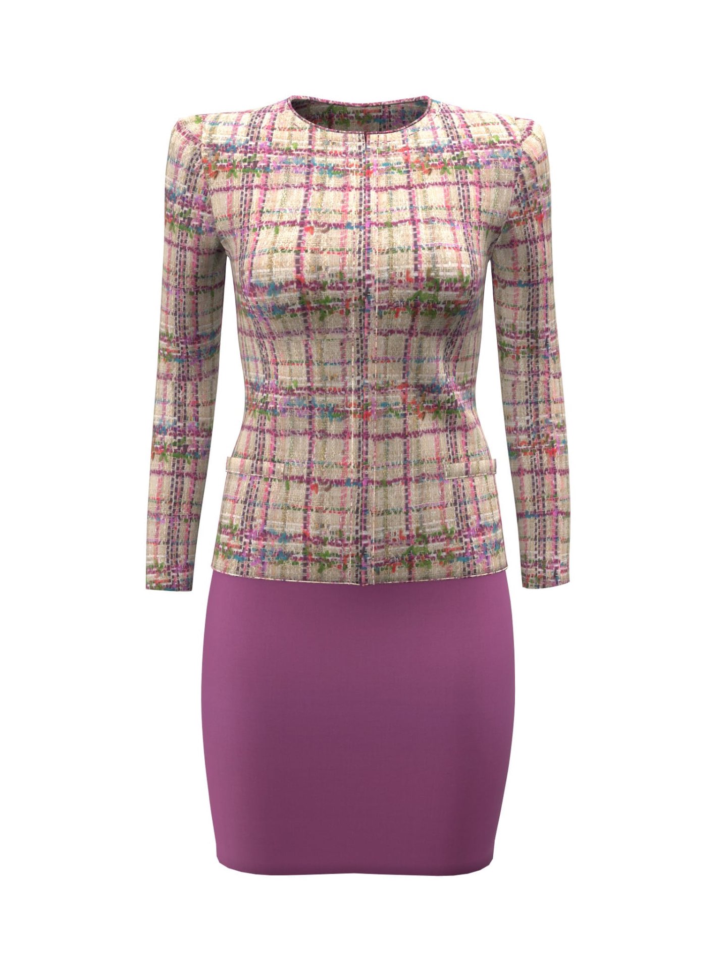 Holland & Sherry Oatmeal multicoloured check · Jacket inspiration