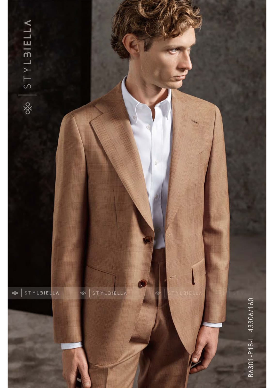 Camel Plaid Suit - Stylbiella