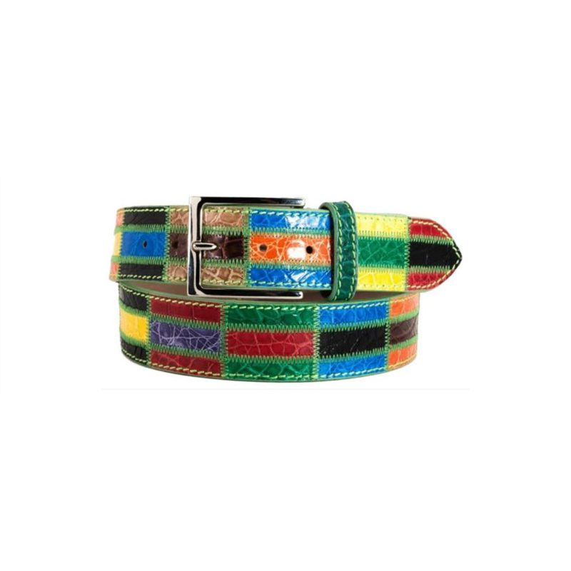 Multicolor Crocodile Patchwork Belt No. 900