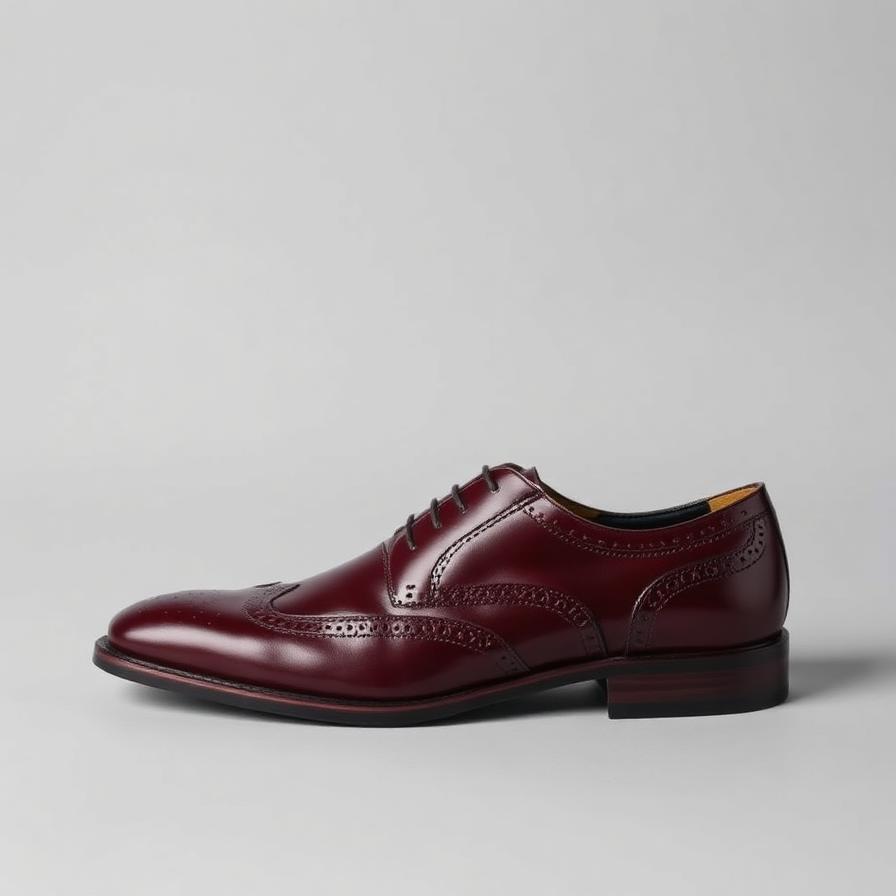 Men's Burgundy Wingtip Brogue