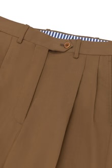 Camel Pleated Trousers