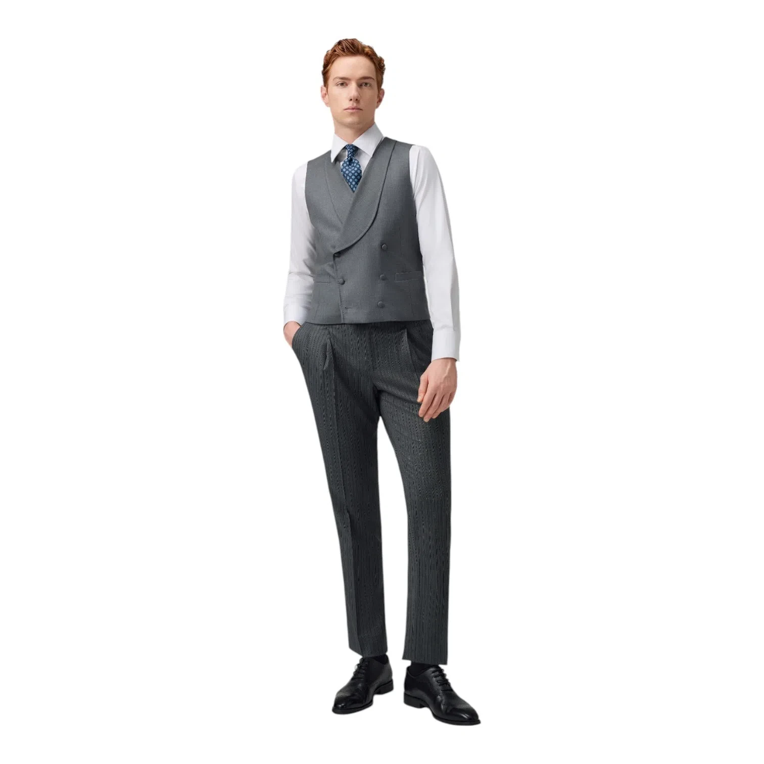 Grey Double-Breasted Vest - Zegna