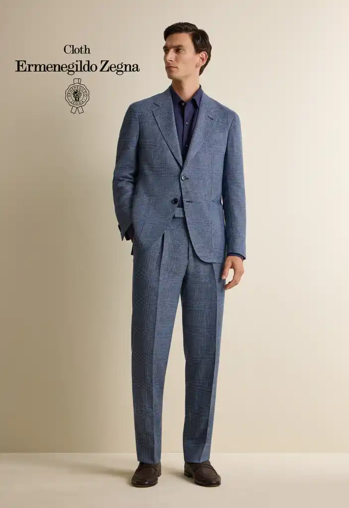 Blue Glen Plaid Suit - Zegna