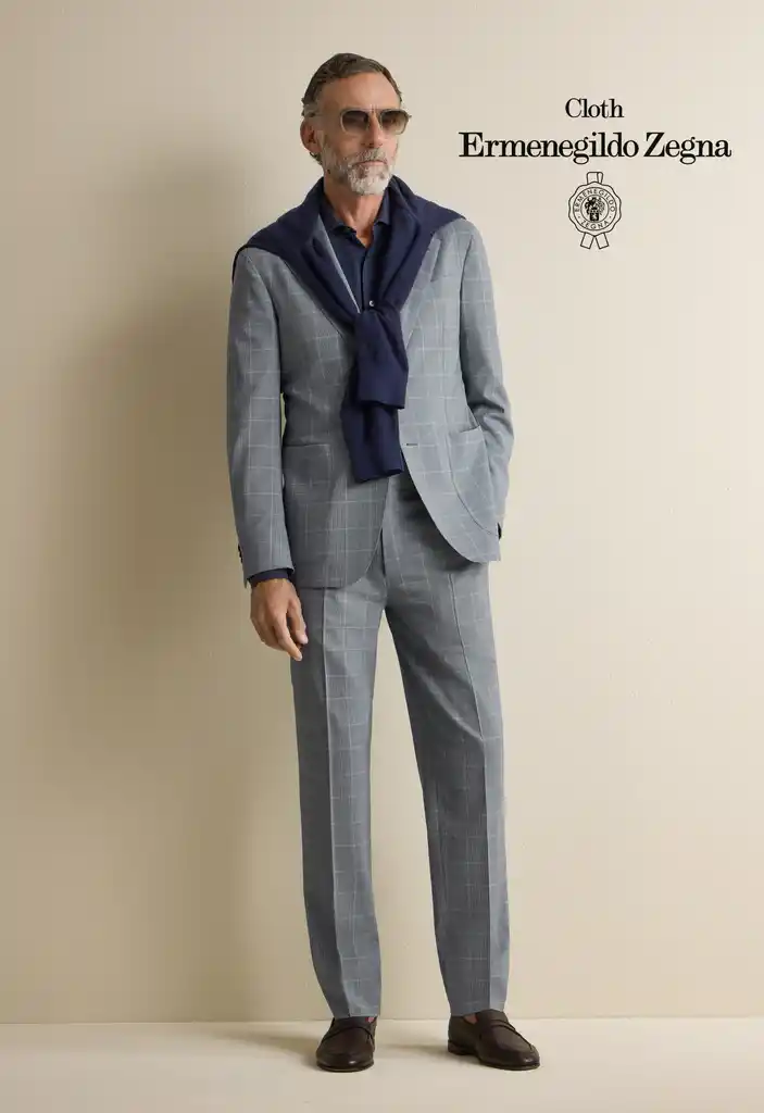 Grey Windowpane Suit - Zegna